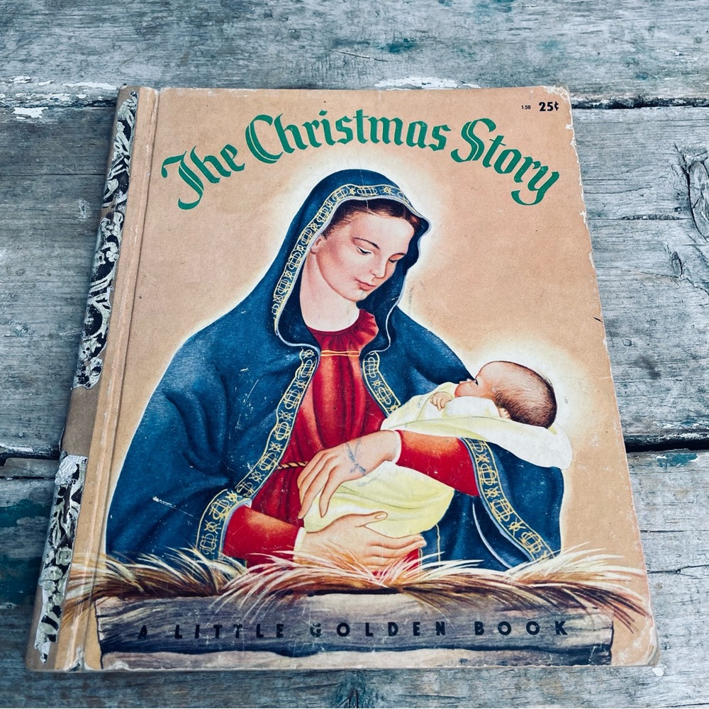Golden Book The Christmas Story vintage childrens
